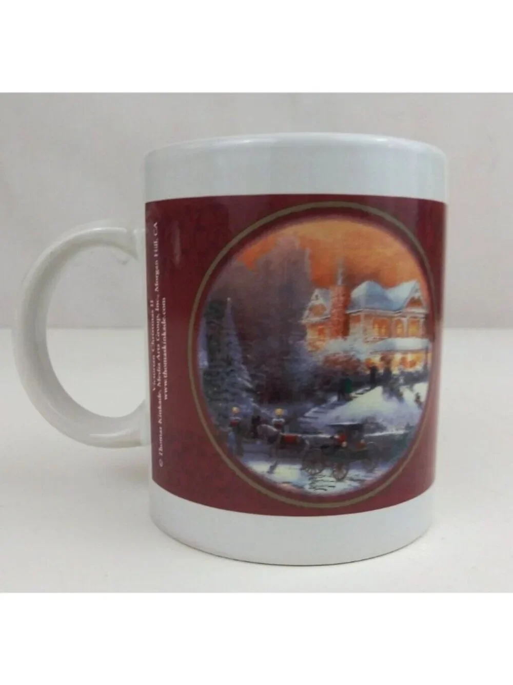 Vintage Thomas Kinkade Victorian Christmas II Coffee Mug Cup 3.75